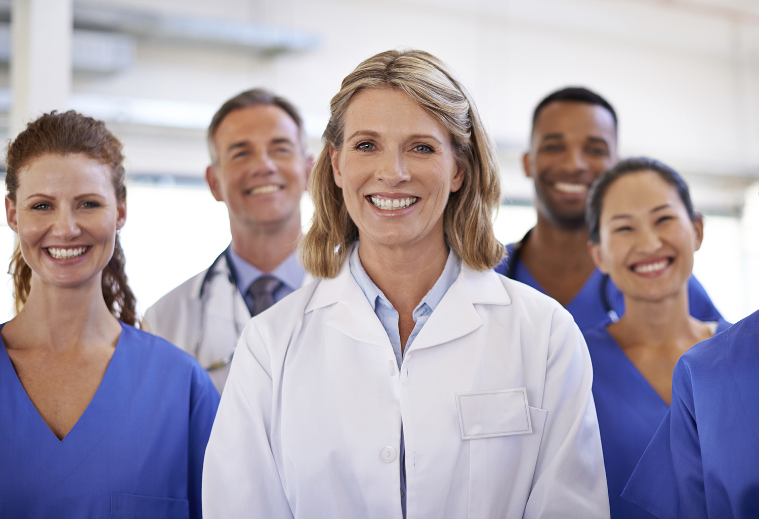 Portrait of a diverse team of medical professionals